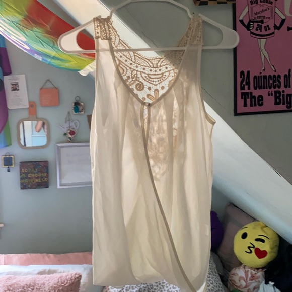 White Layered Dressy Top - Picture 1 of 11